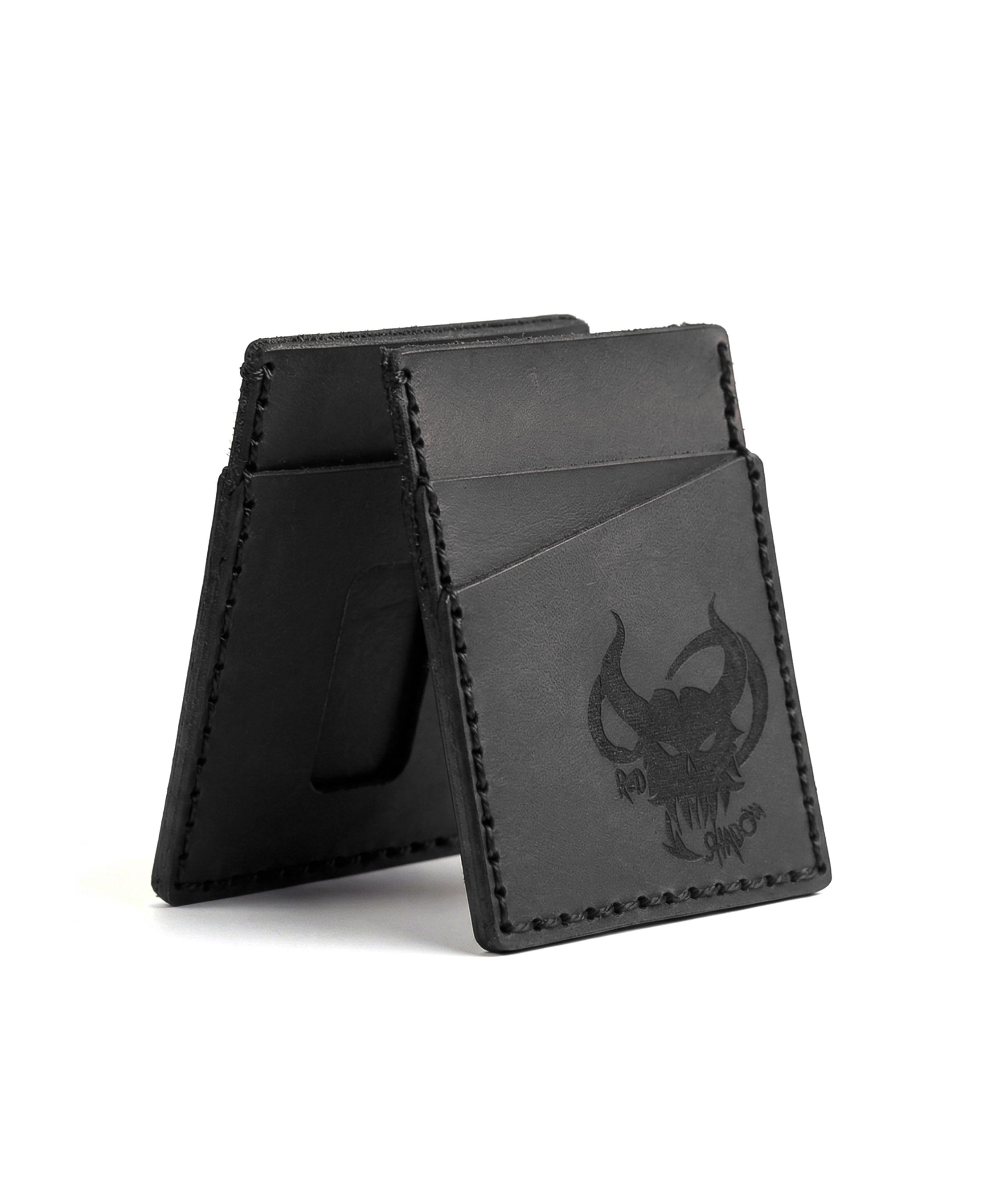 Black Leather Wallet – Red Shadow