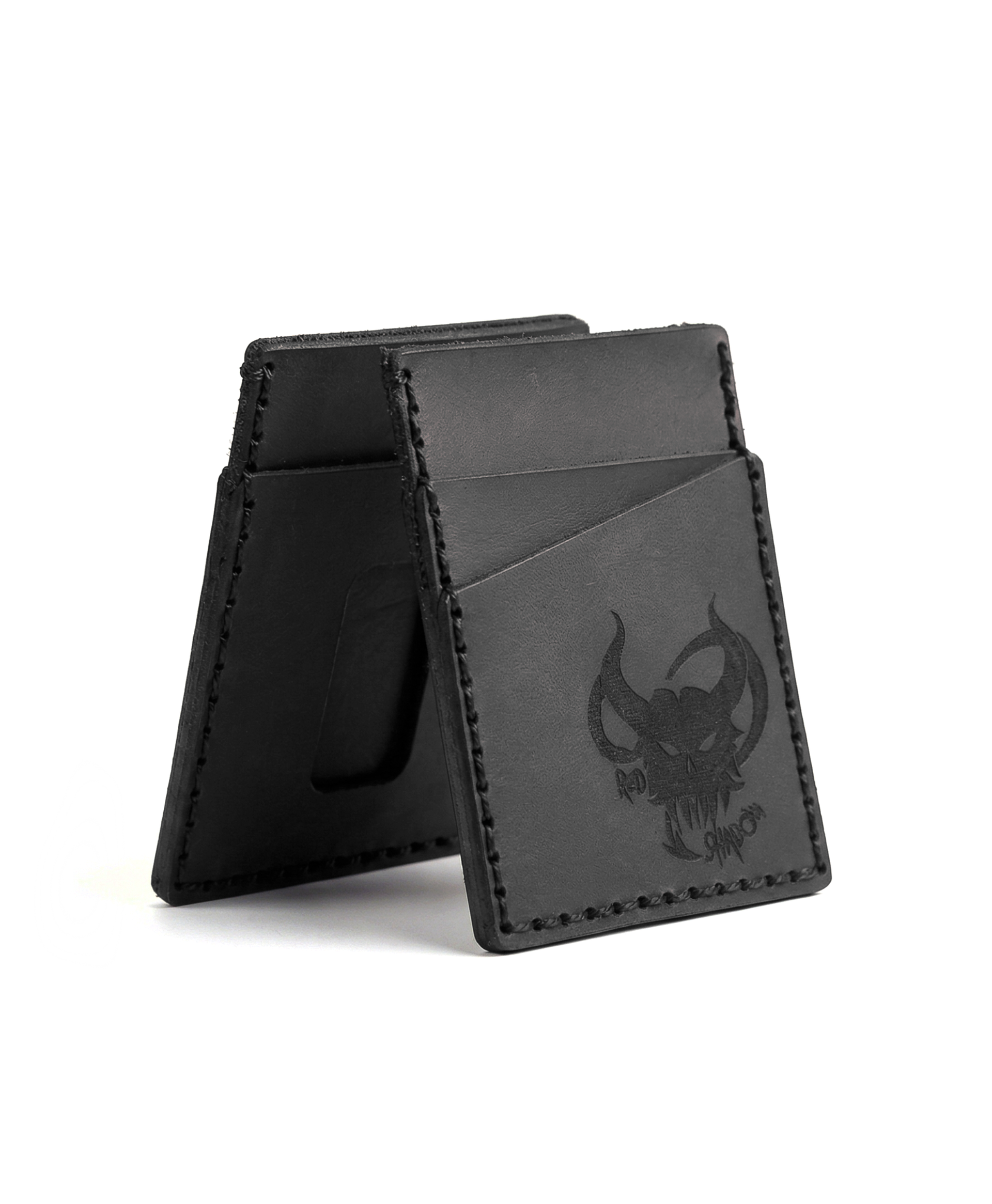 Black Leather Wallet – Red Shadow